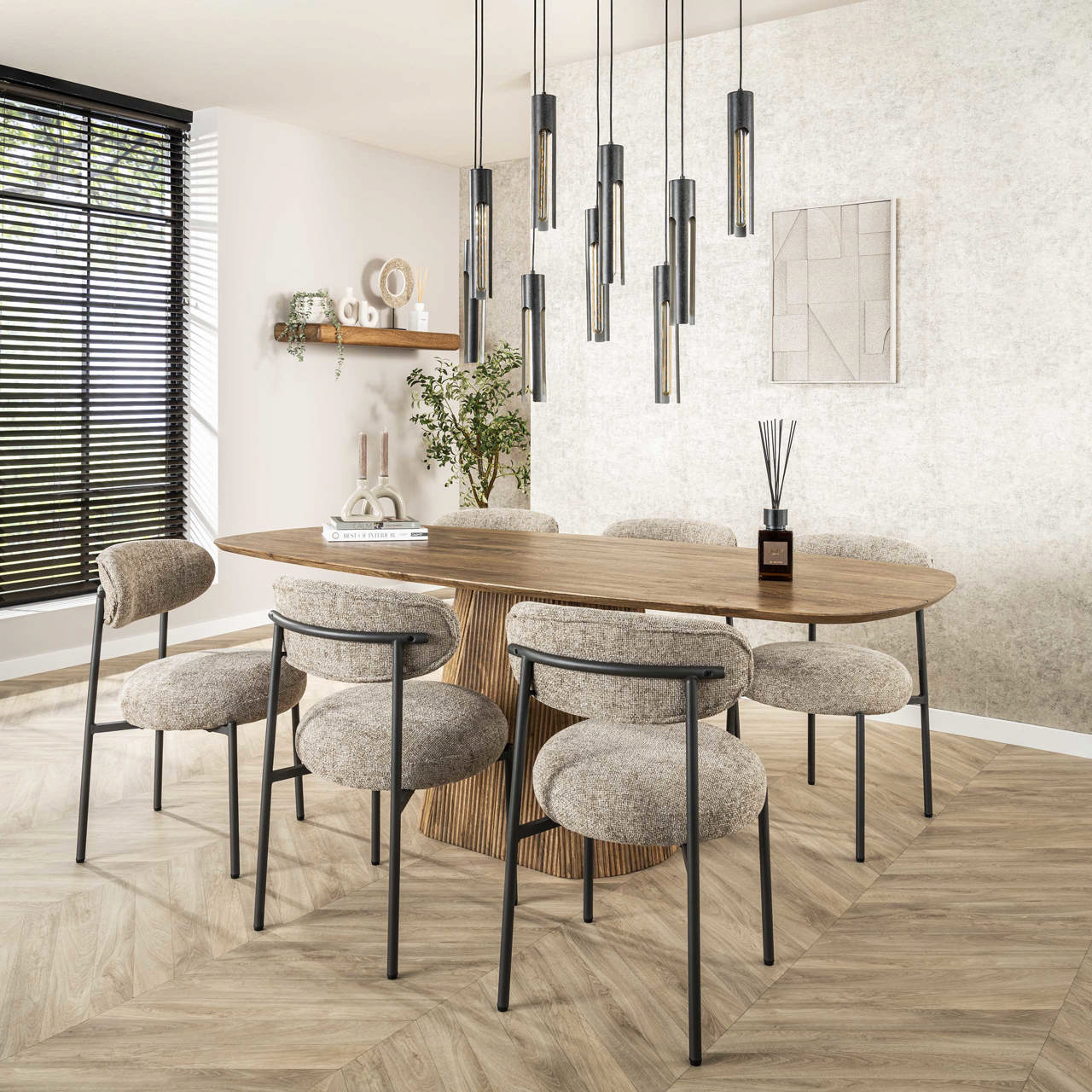 Eettafel 215 centrale poot Wave