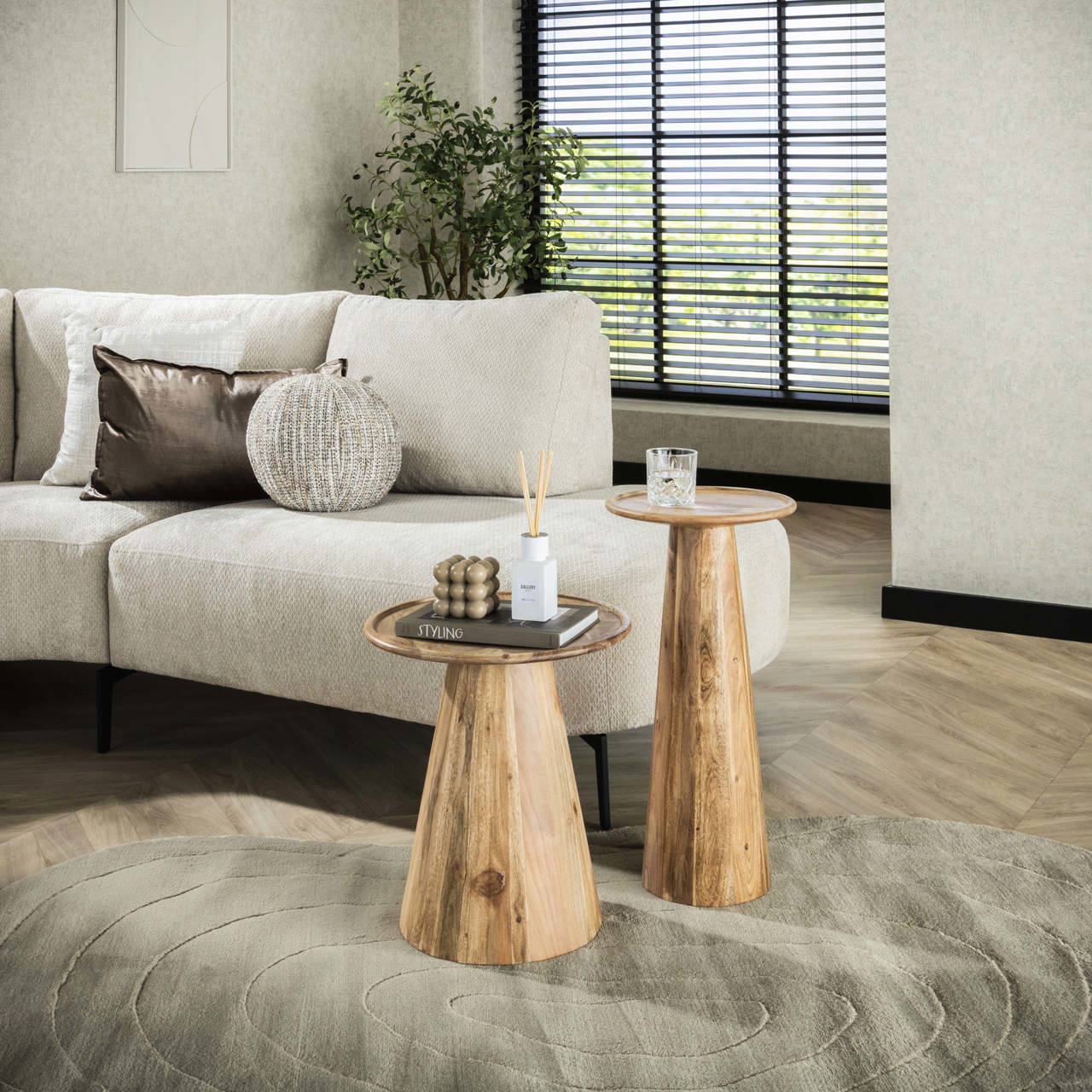 Bijzettafel set/2 Cone