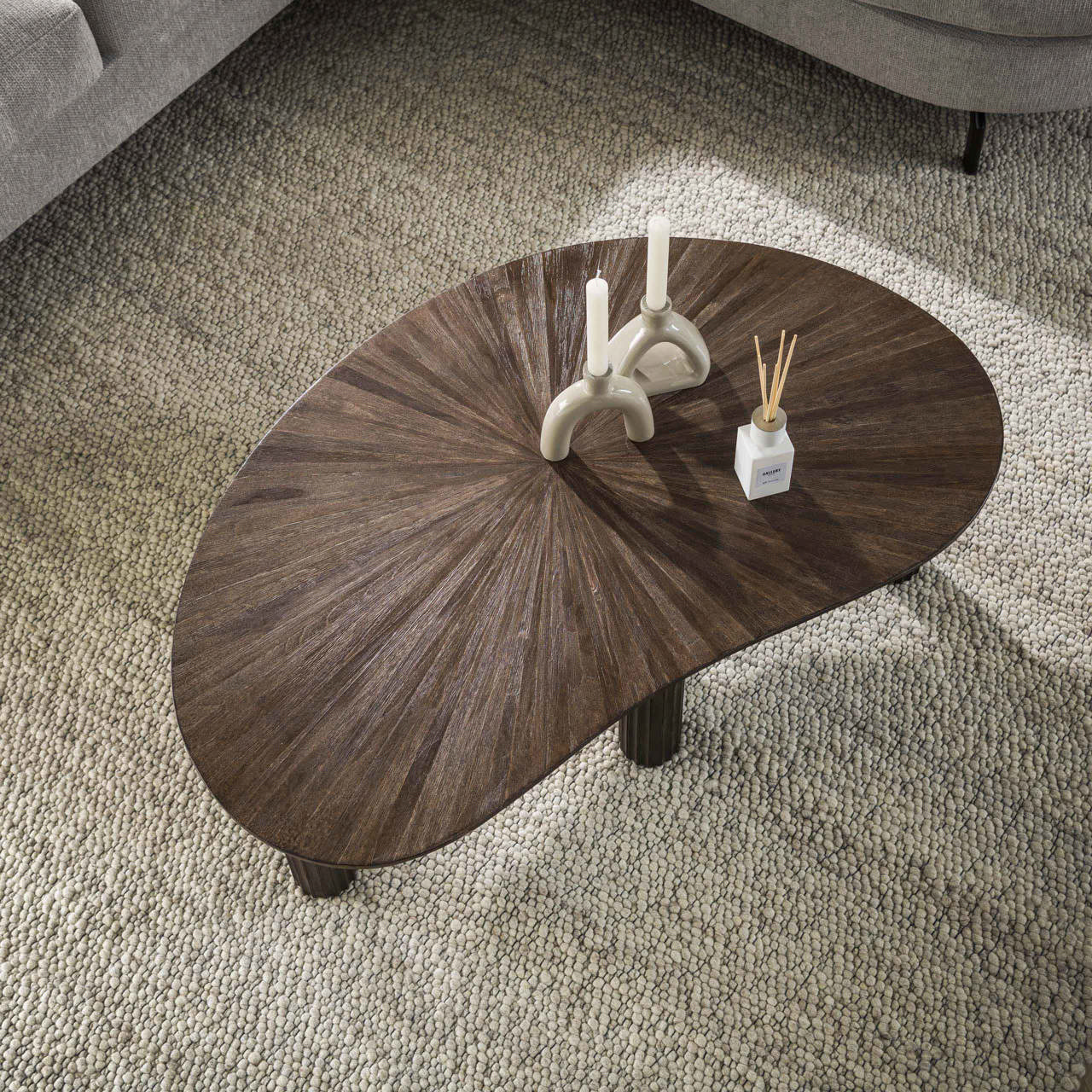 Salontafel 110cm niervormig Maya teak