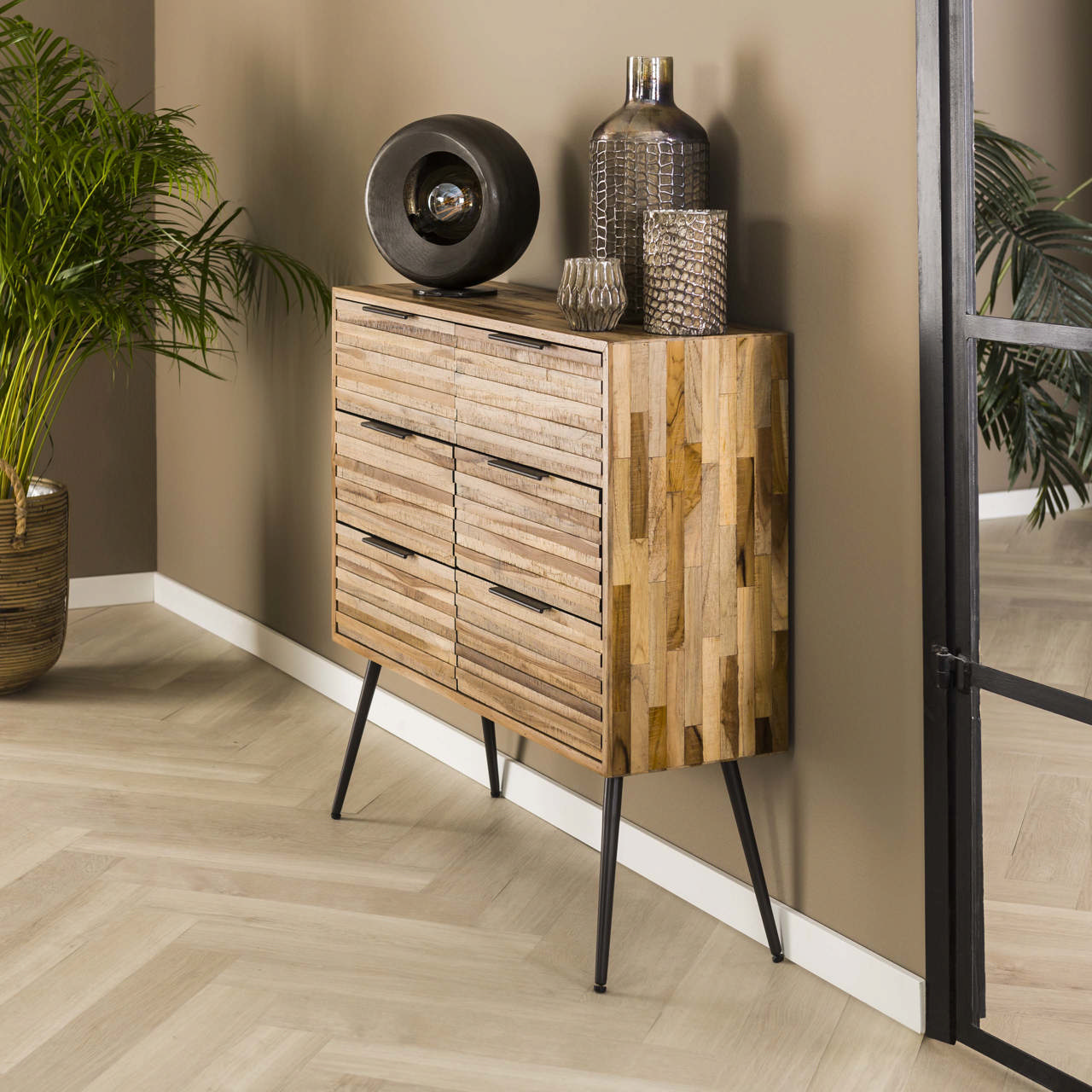 Ladekast 6L Teca strip