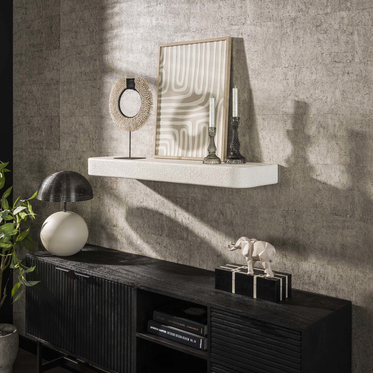 Wandplank 100cm stone