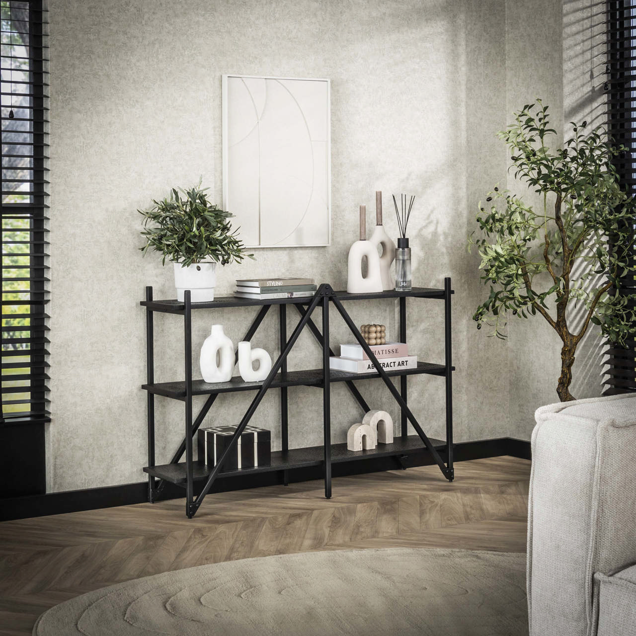 Wandrek 130cm 3 laags Piega