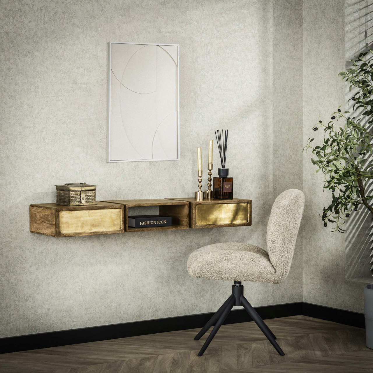 Kaptafel 2L brass