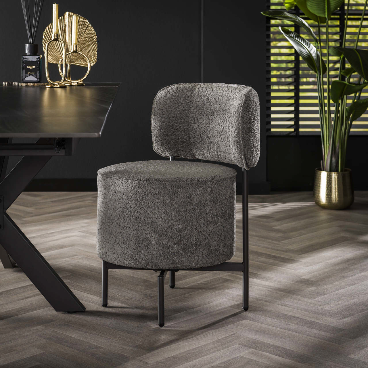 Stoel Cocktail bouclé draaibaar VPE2