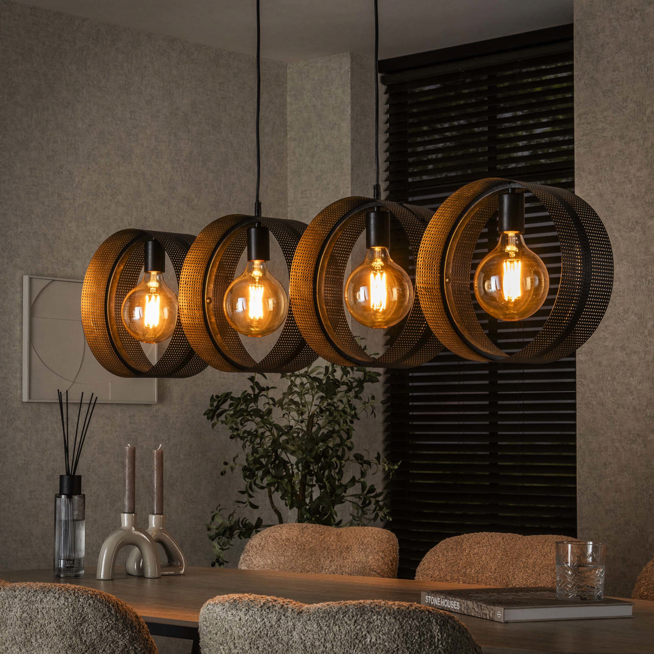 Hanglamp 4L ring geperforeerd