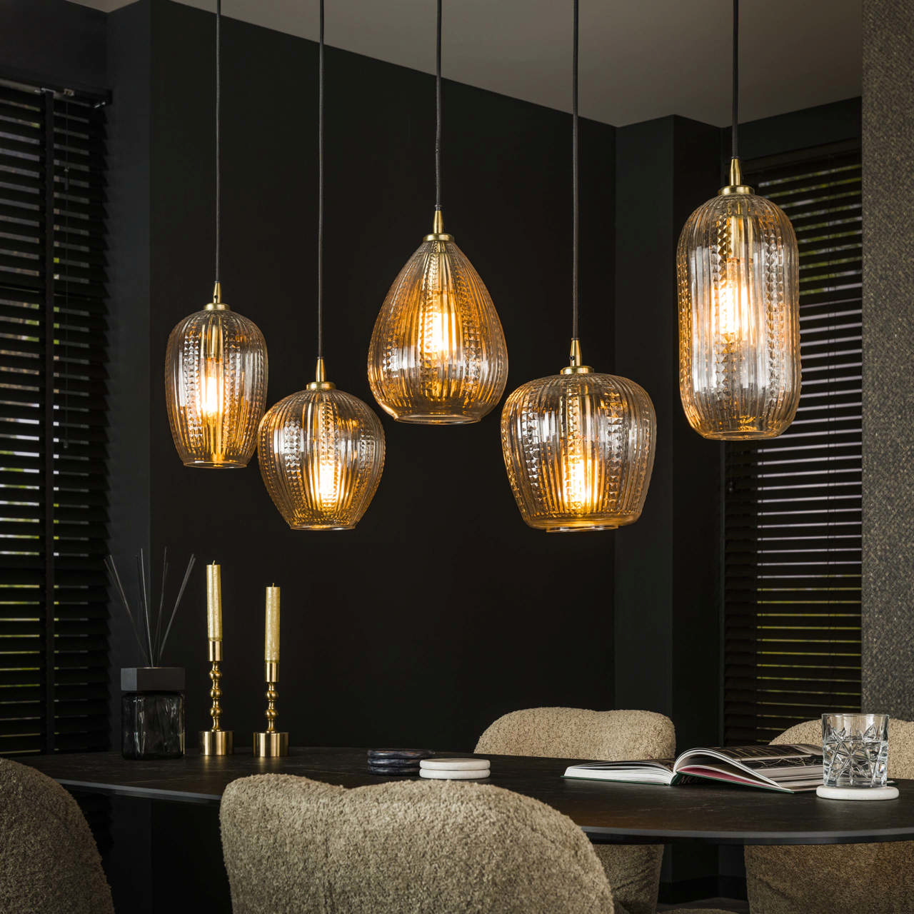 Hanglamp 5L diamond grain mix
