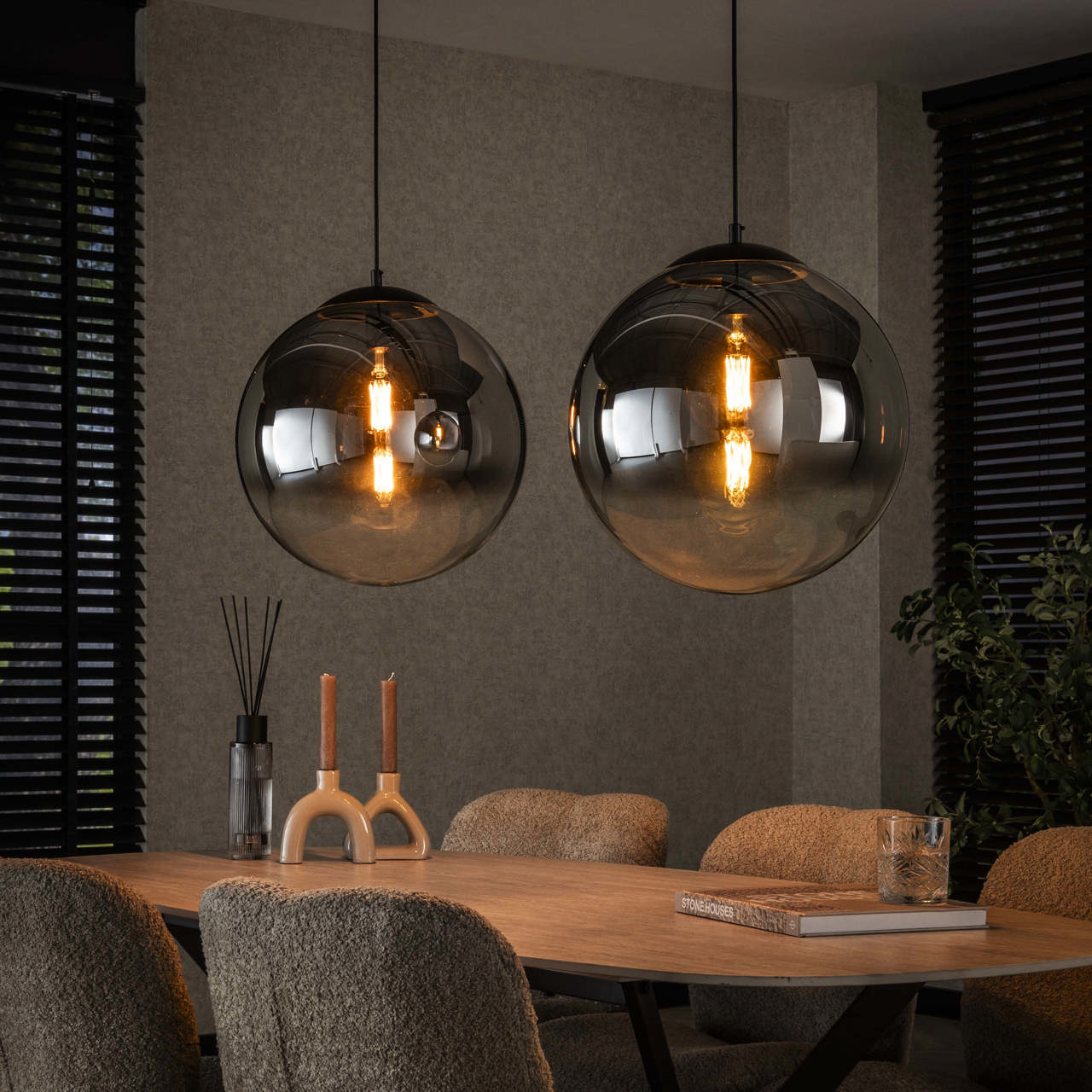 Hanglamp 2L bubble shaded XL