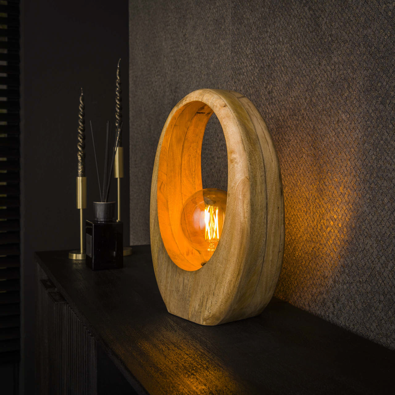 Tafellamp 1L Arch wood L