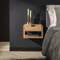 Nachtkastje 1L houten frame zwevend