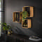 Wandschap set/3 vierkant
