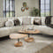 Salontafel set/2 driehoekig blad