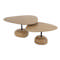 Salontafel set/2 driehoekig blad