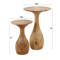 Bijzettafel set/2 massieve voet druppel