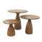 Salontafel set/3 massieve voet kegel