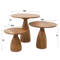 Salontafel set/3 massieve voet kegel