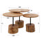 Coffee table set/3 tree trunk leg
