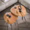 Salontafel set/2 driehoek organisch