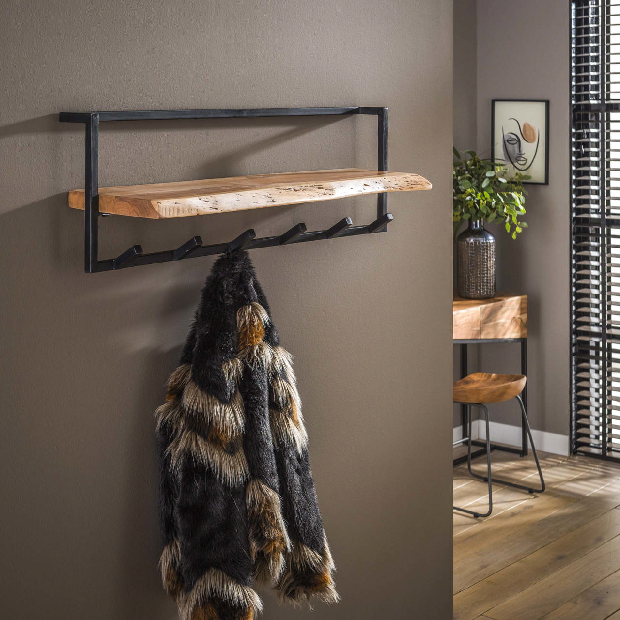 Kapstok edge shelve 6 haken