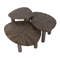 Salontafel set/3 driehoekig Maya teak