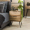 Bedside table 2 drawers Teca strip