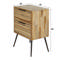 Bedside table 2 drawers Teca strip