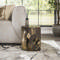 Bijzettafel round grey and gold
