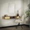 Coiffeuse 2 tiroirs brass