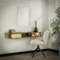 Coiffeuse 2 tiroirs brass