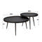 Table de salon set/2 ronde effet métallique