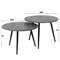 Coffee table Ø55 set/2 round metallic