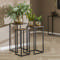 Bloemenzuil set/3 iron metallic