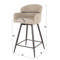 Barstoel draaibaar boucle ronde rug VPE2