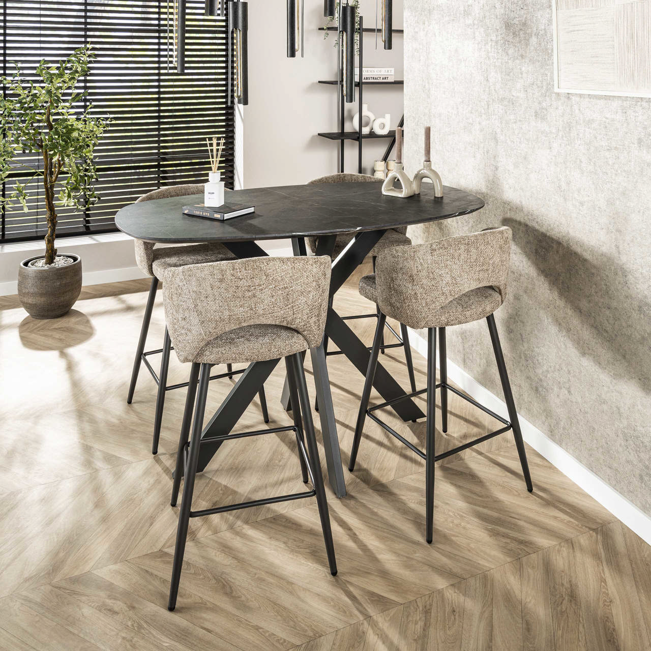 Bartafel kruisframe deens ovaal