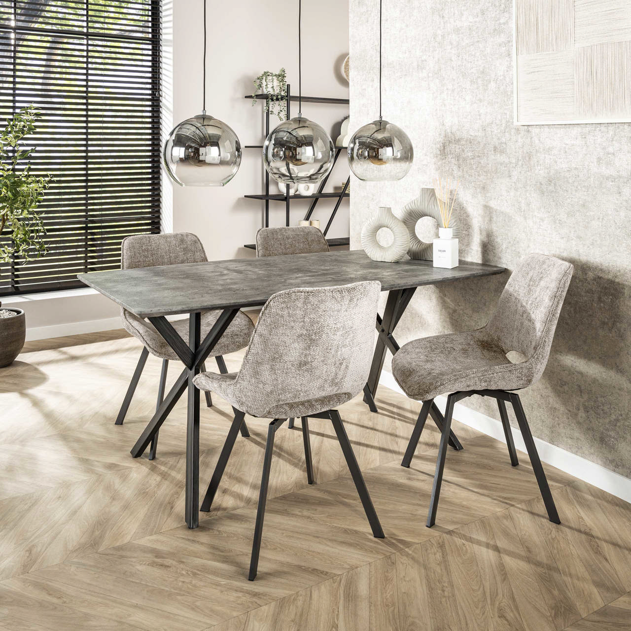 Dining-table 160 oval 3D texture