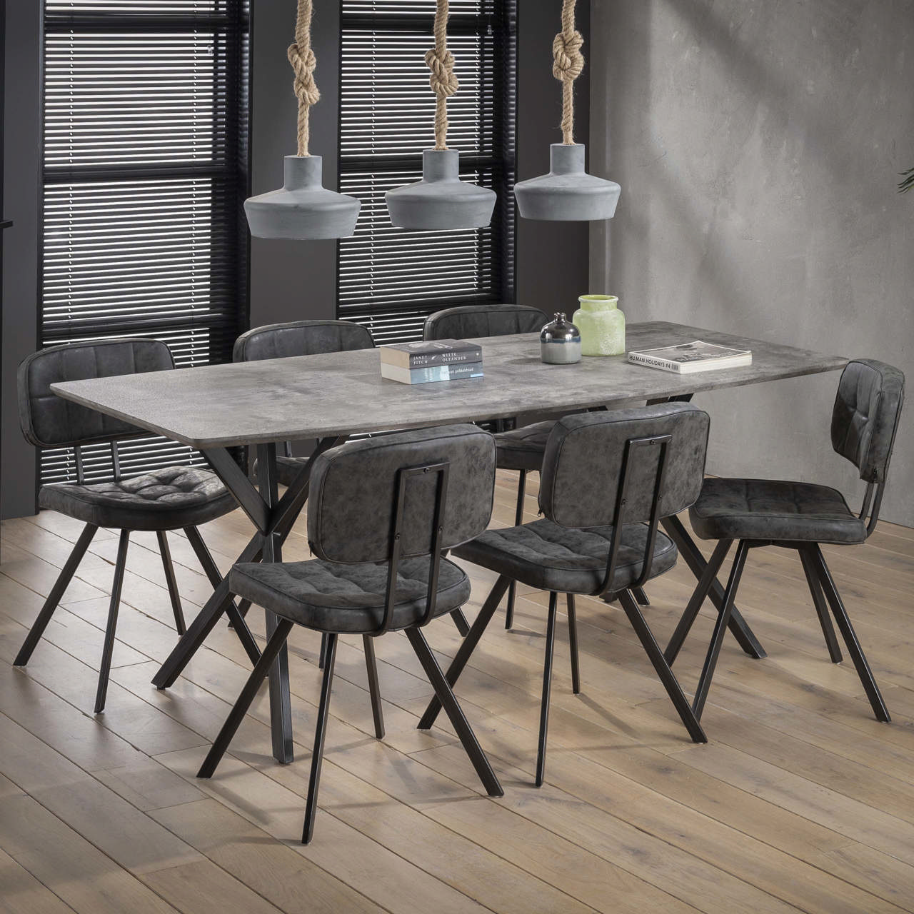 Dining table 190 oval 3D texture