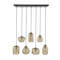 Hanglamp 4+3 stripe glass horizontal