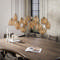 Hanglamp 5+5+5 rib glass