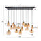 Hanglamp 5+5+5 rib glass