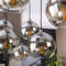 Hanglamp 4+3L bubble shaded