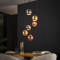 Hanglamp 6x bol getrapt metal print