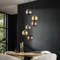 Hanglamp 6x bol getrapt metal print