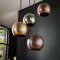 Hanglamp 6x bol getrapt metal print
