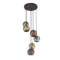 Hanglamp 6x bol getrapt metal print