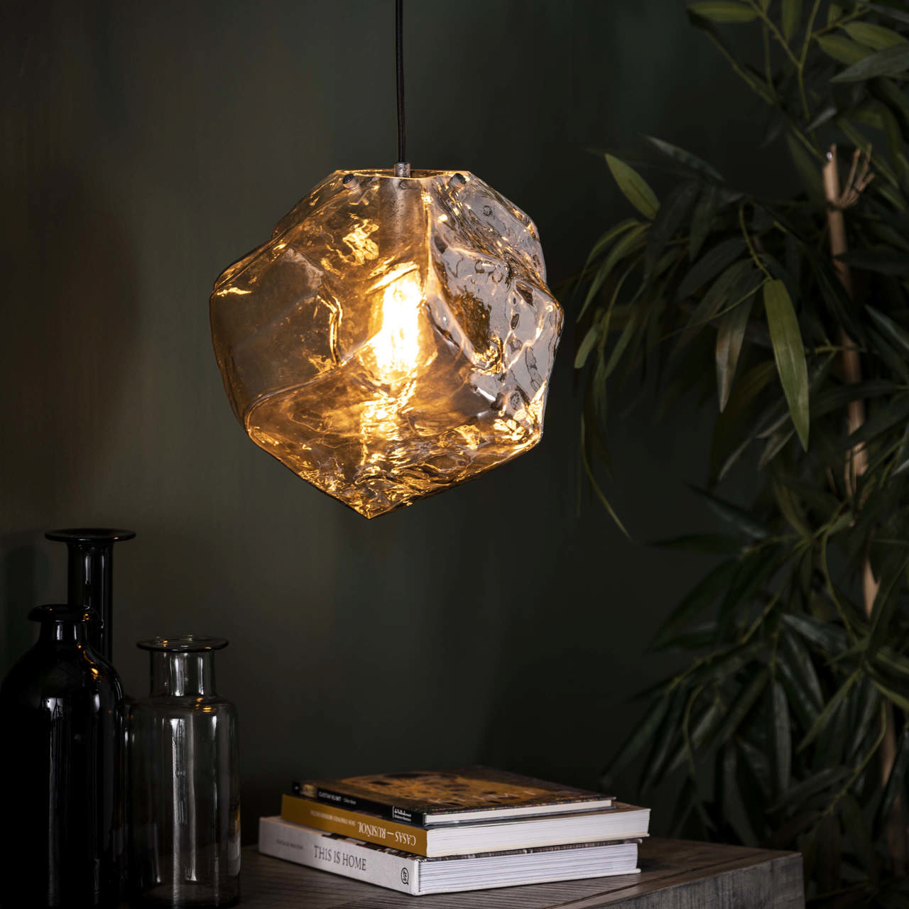 Hanglamp 1L rock chromed