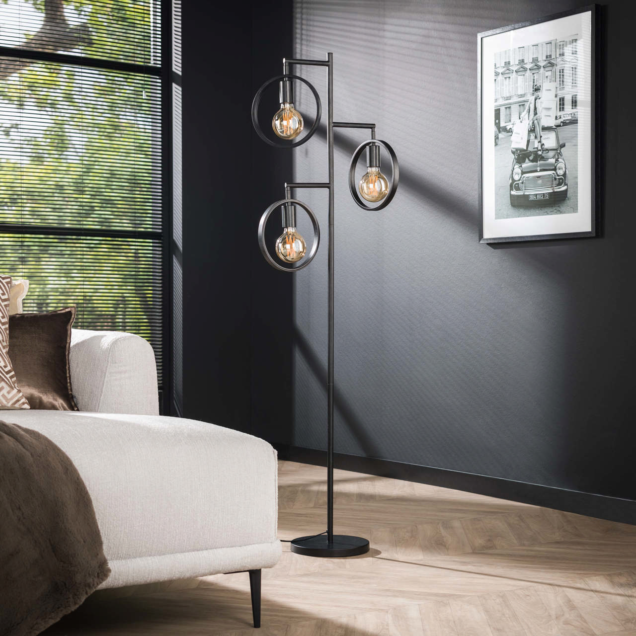 Vloerlamp 3L ring
