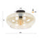 Plafondlamp elevate glass
